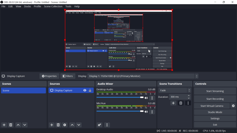 OBS-Aufzeichnungssoftware