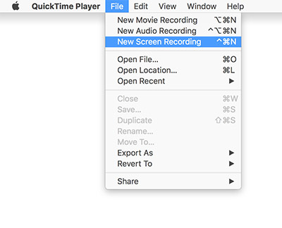 Bildschirmaufzeichnung auf dem Mac mit internem Audio mit QuickTime