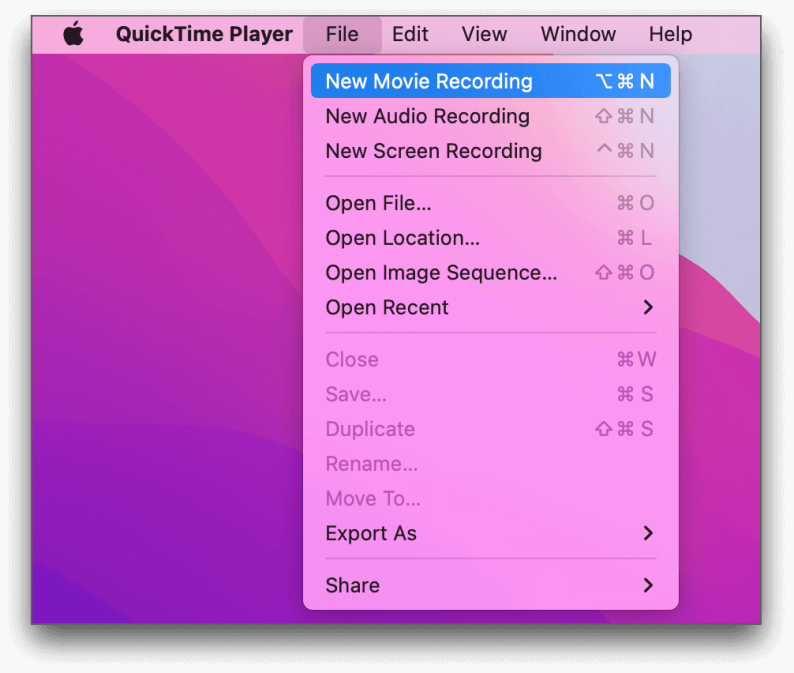 Nehmen Sie Videos mit dem QuickTime Player auf dem Mac auf
