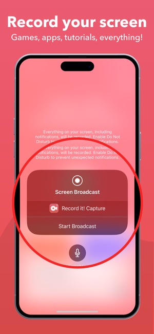 Bildschirmaufnahme mit Ton auf dem iPhone über die Record It-App
