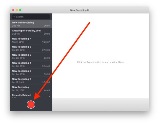 Nehmen Sie Audio von einem Computer-Mac mithilfe einer Sprachnotiz auf