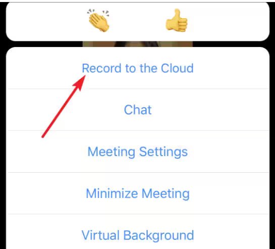 Zeichnen Sie ein Zoom-Meeting über die Cloud auf dem iPhone auf
