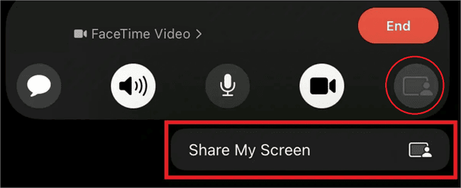 Bildschirmfreigabe von Netflix-Inhalten auf Facetime mit einem iPhone