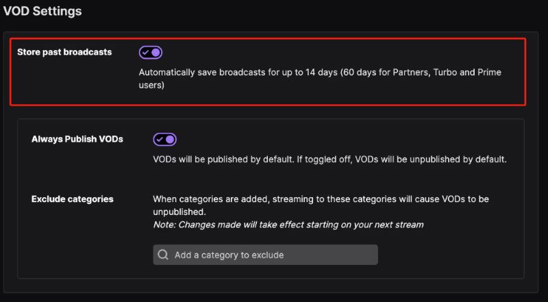 So zeichnen Sie Twitch-Streams mit der VOD-Funktion auf