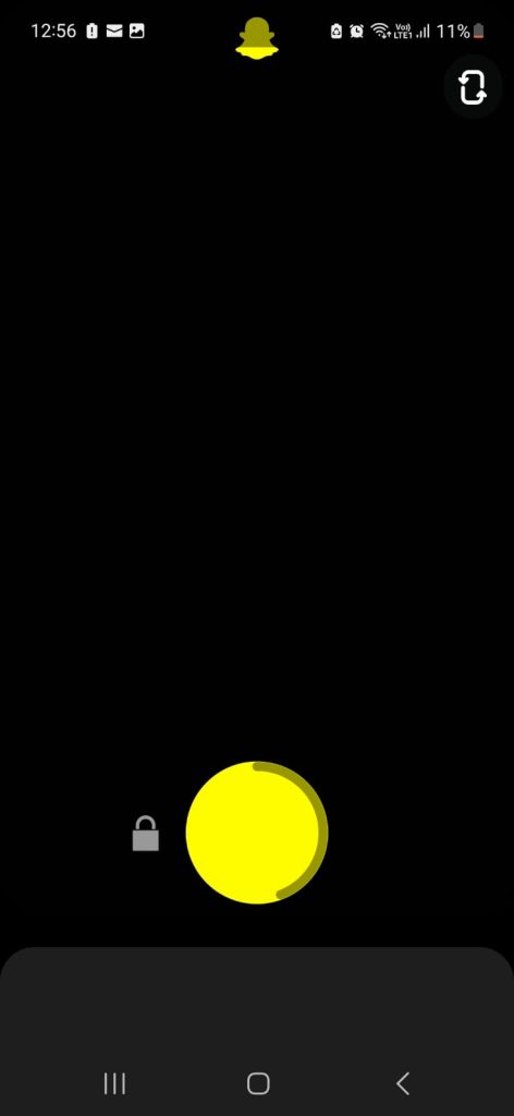 Nehmen Sie Snapchat auf, ohne die Taste gedrückt zu halten – mithilfe des Schlosssymbols