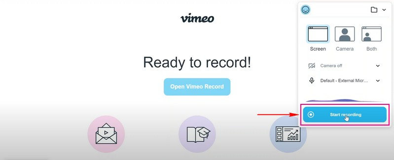 Nutzen Sie den Vimeo Screen Recorder
