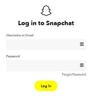 Melden Sie sich bei Ihrem Konto an, um das Snapchat-Konto zu entsperren