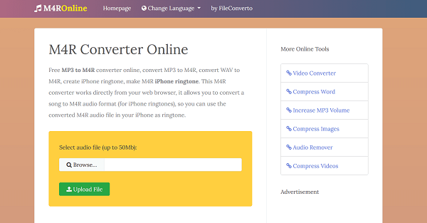 So konvertieren Sie MP3 in M4R mit M4ROnline.com