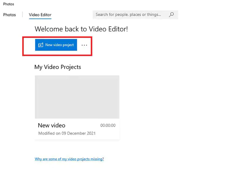 Drehen Sie ein Video in Windows Media Player Windows 7 mit der Fotos-App