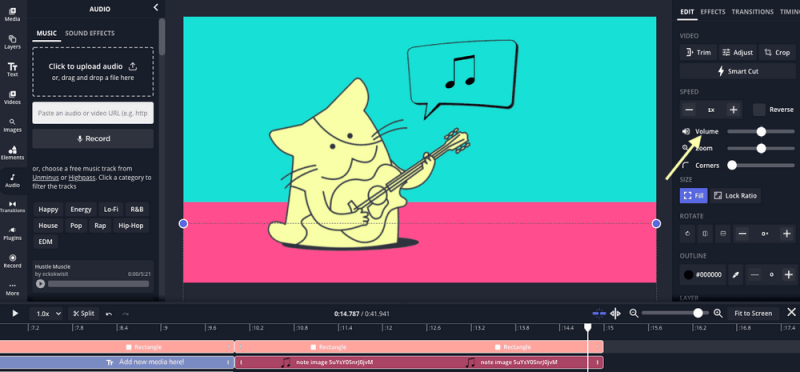 Fügen Sie Audio online kostenlos mit dem Kapwing Video Editor hinzu