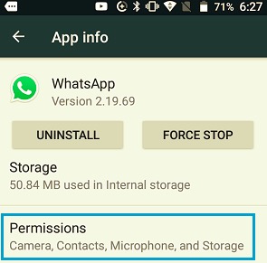Erlauben Sie WhatsApp-Kontaktberechtigungen auf Android, um zu beheben, dass Kontakte nicht angezeigt werden