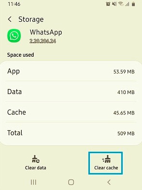 Löschen Sie den Cache auf Android, um zu beheben, dass WhatsApp nicht funktioniert