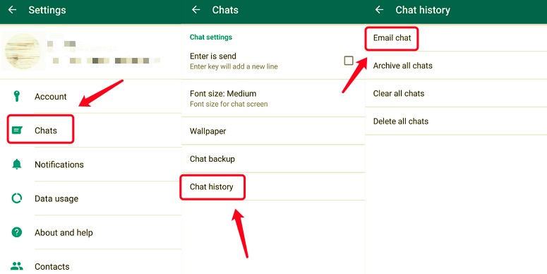 Übertragen Sie WhatsApp-Chats von Android auf das iPhone per E-Mail-Chat