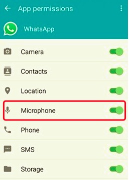 Erlaube WhatsApp-Mikrofon-Berechtigung, um WhatsApp-Sprach- oder Videoanrufe ohne Ton zu reparieren