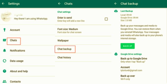 WhatsApp Local Backup auf Android