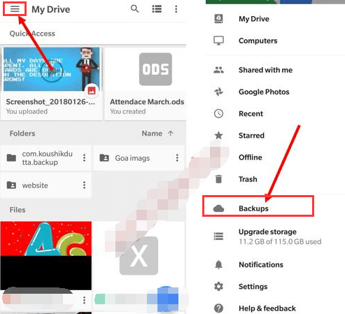 Stellen Sie gelöschte Videos mithilfe von Google Drive-Backups wieder her