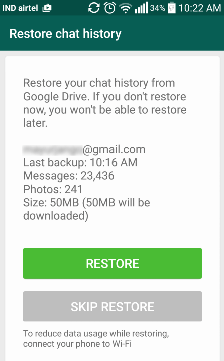Gelöschte WhatsApp-Nachrichten von Google Drive wiederherstellen