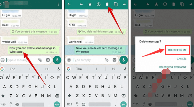 Löschen Sie einzelne WhatsApp-Nachrichten in einem Gespräch