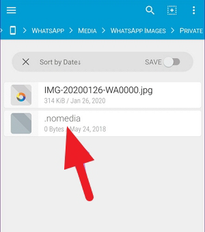 Methoden zur Behebung von „WhatsApp-Videos werden nicht in der Galerie angezeigt“ – Löschen Sie NOMEDIA-Dateien